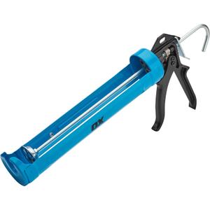 OX Pro 29 Ounce Heavy Duty Caulk Gun - 18:1 Thrust Ratio 360-Degree Rotating Barrel Caulking Gun - Steel and Aluminum Construction with Ergonomic Handle Caulking Tool OX-T046502