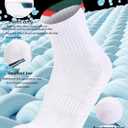 Athletic Ankle Socks 3 Pack Men Women,Moisture Wicking Cushioned Running Socks,Compression Arch Support Basketball