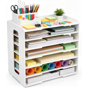 11X17 Construction Paper Organizer for Desk Scrapbook Supplies Rack