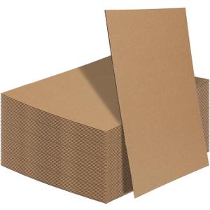Calenzana 9x12 Corrugated Cardboard Sheets Set of 50, Flat Card Boards Inserts for Crafts, Packing, Shipping, Moving, Mailing
