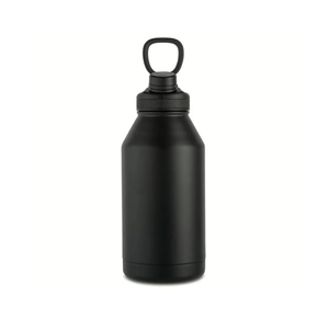 Stainless Steel Ranger Water Bottle with Easy Carry Loop, Narrow Spout & Wide Mouth for Ice – 64oz Black