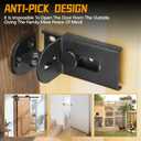 Sliding Door Lock, 90 Degree Door Hasp Latch Lock, Stainless Steel Security Right Angle Padlock with Screws for Push/Sliding/Barn Doors (1PC, Black)