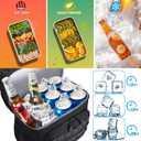 MOZETO Lunch Backpack for Men, Tactical Inspired Double Deck Cooler Backpack Insulated Leakproof RFID Lunchbox for Work