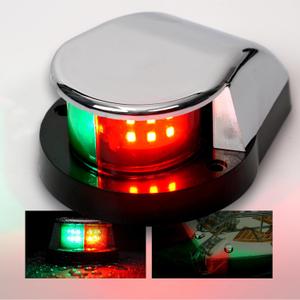 Boat Navigation Lights Bi-Color Bow Light Pontoon, Skeeter, Power Boat and Skiff LED Marine Navigation lamp Silver