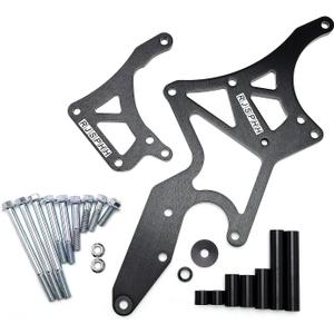 LS Engine Serpentine Bracket Alternator & Power Steering Pump Swap Conversion for Chevrolet LS1 LS2 LS3 LS6 LS7 Engines, 4.8L, 5.3L, 6.0L, 6.2L Truck & SUV Engines (Black)