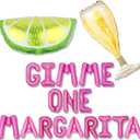 Hot Pink Gimme One Margarita Balloon Pink Margarita Party Decorations Margs and Matrimony Theme Party Decorations Big Birthday Balloons