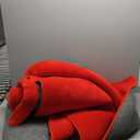 Amearea Large Modern Area Rugs for Bedroom Living Room, 6x9 Feet Red Thickened Memory Foam Rug, Fluffy Indoor Washable Rugs Non Slip Minimalist Carpet for Boys Girls Dorm Nursery Room Decor