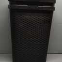 Mind Reader Slim Laundry Hamper with Lid, 40L Clothes Basket, Premium Wicker Design, Plastic, Set of 2, Black