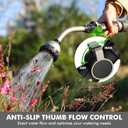 RESTMO Watering Wand Heavy Duty, Metal Garden Hose Wand with 10 Spray Patterns, 15-Inch Long Hose Nozzle Sprayer with Thumb Flow Control, Ideal to Water Hanging Baskets and Shrubs