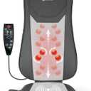 COMFIER Shiatsu Full Back Massager for Chair with Heat, with 2 Shiatsu Speeds,Heated Chair Massage Pad with Spot,Seat Cushion,Neck Massager,for Home Office use,Gifts for Women Men Mom Dad (Gray-black)