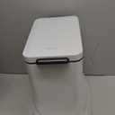 Mbillion Bathroom garbage Can with Lid Slim Stainless Steel Small Bathroom Garbage Can 10 Liter, 2.6 Gallon Soft Close, Step Pedal, Slim Wastebasket for Toilet, Office, Bedroom, White