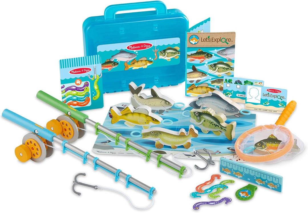 Melissa & Doug Lets Explore Fishing Play Set  21 Pieces - FSC Certified