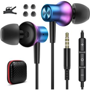 Wired Earbuds 3.5mm Jack Magnetic in-Ear Earphone,3.5 MM Stereo Headphone with Microphone for Moto G Stylus 2024 Play Power One 5G Ace for Samsung A15 A14 A13 A12 A03s S10 for iPhone 6s 6 for iPad PC