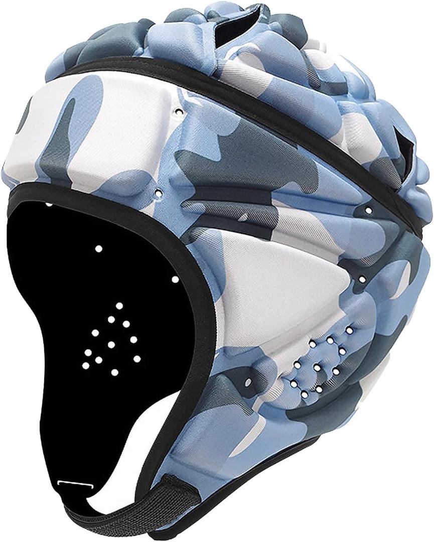 Soft Flag Football Helmet 7v7 Rugby Padded Headguards Protective Gear for Youth Kids (Medium)