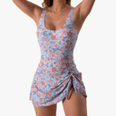 Eomenie One Piece Swimdress Swimsuits for Women Tummy Control Swim Dresses Skirt Bathing Suit Size XL