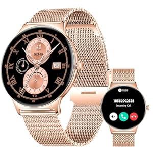 SOUYIE Smart Watches for Women iPhone Compatible, 1.43" AMOLED Display Fitness Tracker with Bluetooth Make/ Answer Call, Heart Rate/ SpO2/ Sleep Monitor, 100+ Sports Modes, IP67 Waterproof Smartwatch