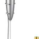 SimpleTaste Electric Milk Frother, Handheld Milk Frother with 2 Batteries and Stainless Steel Base, Manual Milk Frother with Electric Strong Motor, Milk Frother (Silver)