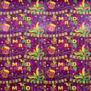 Mardi Gras Foil Fringe Curtain, 2-Pack Purple Gold Green Tinsel Backdrop New Orleans Masquerade Party Decorations Photo Booth Props