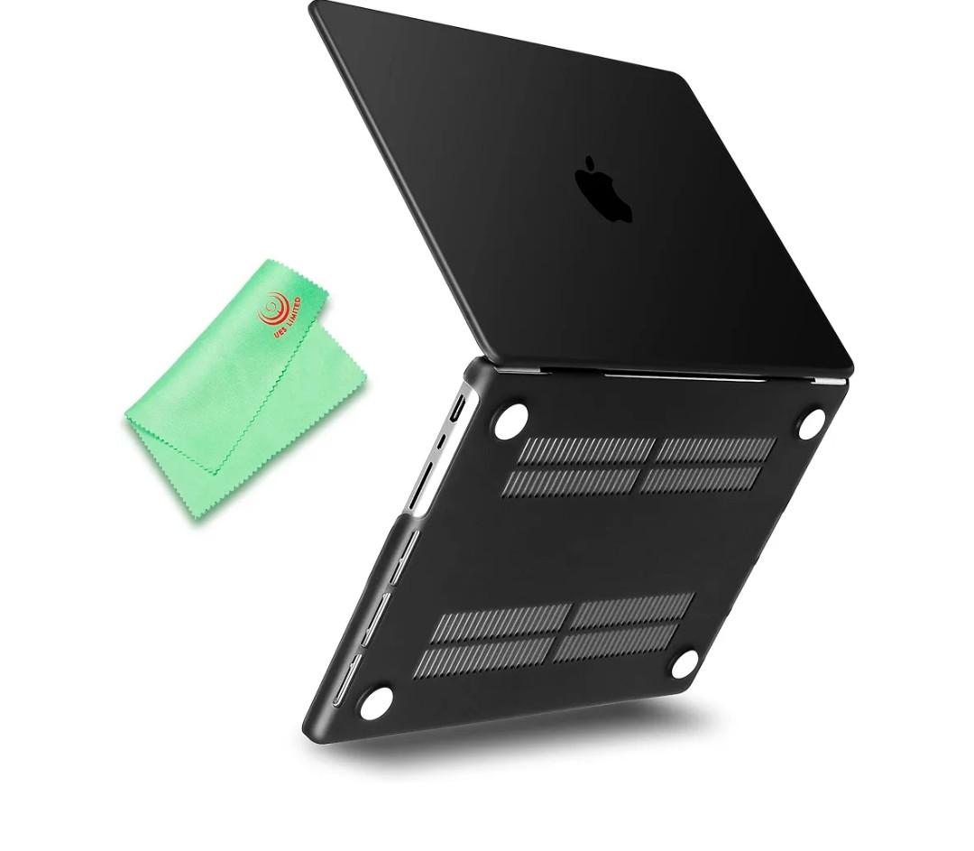 UESWILL for MacBook Pro 14 inch Case M5 M4 M3 M2 M1 Pro Max A3434 A3401 A3185 A3112 A2992 A2918 A2779 A2442 (2021-2025), Smooth Touch Matte Hard Shell Cover + Microfiber Cleaning Cloth, Black