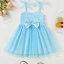 6T Little Girls Clothes Princess Birthday Tea Party Cake Smash Smocked Toddler Girl Graduation Dress Tutu Tulle Fairy Dresses for Girls Size 7 (Blue)