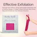 4 x African Net SpongesExfoliating Shower Net for Daily Body Cleansing, Recycled Materials Bath Sponge Exfoliator for Women & Men Coral Pink, 3 PCS