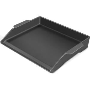 Cast Iron Griddle, Universal Stove Top Flat Griddle Charcoal Gas Grill Pan Insert for Weber Charbroil Nexgrill Replacement Parts Cooking Plate Outdoor Camp Tailgating Teppanyaki Accessory 17" x 13"