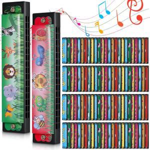 30 Pcs Harmonica for Kids 16 Holes Harmonicas Musical Instrument Toy Gift Cartoon Double Row Return Gifts for Birthday Party Favors Goodie Bags Stuffers Kids Over 6 Years Old