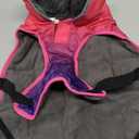 Doglay Dog Coat, Waterproof Dog Jacket Pet Winter Coat for Cold Weather with Thicken Furry Collar, Reflective Puppy Winter Jacket Warm Fleece Lining for Medium Pets (M(Chest : 15.75-23.6" , Back : 13.38"), Gradient Pink Purple)