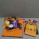 MUMULULU 10 Pack Happy Halloween Bags Assorted Sizes Trick or Treat Paper Gift Bags with Handle and Tissue Paper for Halloween Party Favors