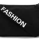 FuninCrea Crossbody Bags for Women Men Waterproof Fanny Pack Travel Bag, Large Capacity Shoulder Bag Sling Bag for Women Men (Black)