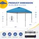 Explore Land 13x13 Pop Up Canopy with One Push Setup,Beige&Navy