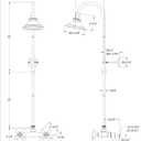 Kingston Brass CCK2137 Vintage Shower Combo, Brushed Brass