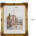 Funly mee Vintage 11x14 Picture Frame Antique Gold Photo Frame for Tabletop & Wall Mounted