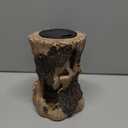 Solar Garden Lights, Flickering Stump Solar Flame Lantern Light Waterproof, Outdoor Stump On Fire Torch Light, Solar Powered Landscape Decoration Lighting for Patio Pathway Deck Yard (Natural)
