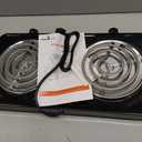 2000W Electric Hot Plate,Portable Electric Stove Countertop Double Coil Burners W/Dual Control&5 Level Temperature Control, Easy to Clean,Lightweight Cast Iron Countertop Stove for Home Camp RV 110V