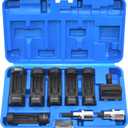 Yuesstloo 9pcs Strut Nut Socket 16mm 18mm 19mm 21mm 22mm 24mm with 12 Point 1/ 2" Drive, Suspension Strut Spreader Socket Tool Kit Shock Absorber Tool Suspension Strut Split Hub/ Knuckle Spreader Tool