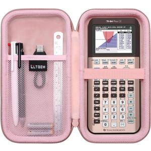 Hard Case Compatible with Texas Instruments TI-84 Plus CE/TI-84 Plus/TI-Nspire CX II CAS/TI-Nspire CX II/TI-83 Plus/TI-85 /TI-86 /TI30xs /TI36X Pro/TI 34 Color Graphing Calculator (Rose Gold)