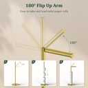 Brushed Gold Toilet Paper Holder Stand, Freestanding Toilet Paper Holder for Bathroom, 304 Stainless Steel Rustproof Tissue Roll Holder Storage for 4 Rolls(Fits All Rolls)