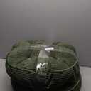 Washable Floor Pillow Cushion for Adults, Meditation Cushion Pillow, Large Round Floor Sitting, Removable Tufted Corduroy Cover, for Tatami Living Room or Yoga, 22x22 Inch, 2Pack, Machine Washable (Round Dark Green)