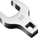 1/2'' Full Polish Drive Jumbo Crowfoot Wrench, Open End Wrench, Metric, 30mm, CR-V Steel, Tools for Mechanics Maintenance or Repairs, Access Fasteners in Tight Spaces Work Hard-To-Reach Areas