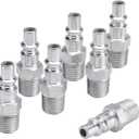 Milton 777 1/4" MNPT A Style Plug, Silver, 10 count (Pack of 1)