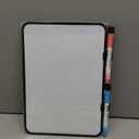 Small Dry Erase White Board for Kids & Students, 12"x 8" Handheld Double-Sided Mini Writing Board | School Home Office Use | 2 Magnetic Marker Pens Included
