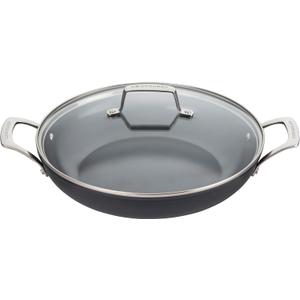 Le Creuset Essential Non-stick Ceramic Shallow Braiser with Glass Lid, 3.9 qt.