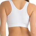 Fruit of the Loom Women's Seamless Pullover Bra Soft Stretch Fabric with Built-in Cups (White, XXL)
