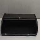 Bread Box for Kitchen Counter Black Frosted Keep Freshness Bread Box Iron Bread Storage Container for Cakes Pastries