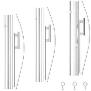 Qnemaei Feather Flag Pole Kit 15FT,3Pack Heavy Duty Aluminum Swooper Flag Pole with Ground Stake and Bearing Ring, Wind Resistant up to 40 MPH, Perfect for Outdoor Business Advertising Flags Qnemaei Feather Flag Pole Kit 15FT,3Pack Heavy Duty Aluminum Swooper Flag Pole with Ground Stake and Bearing Ring, Wind Resistant up to 40 MPH, Perfect for Outdoor Business Advertising Flags