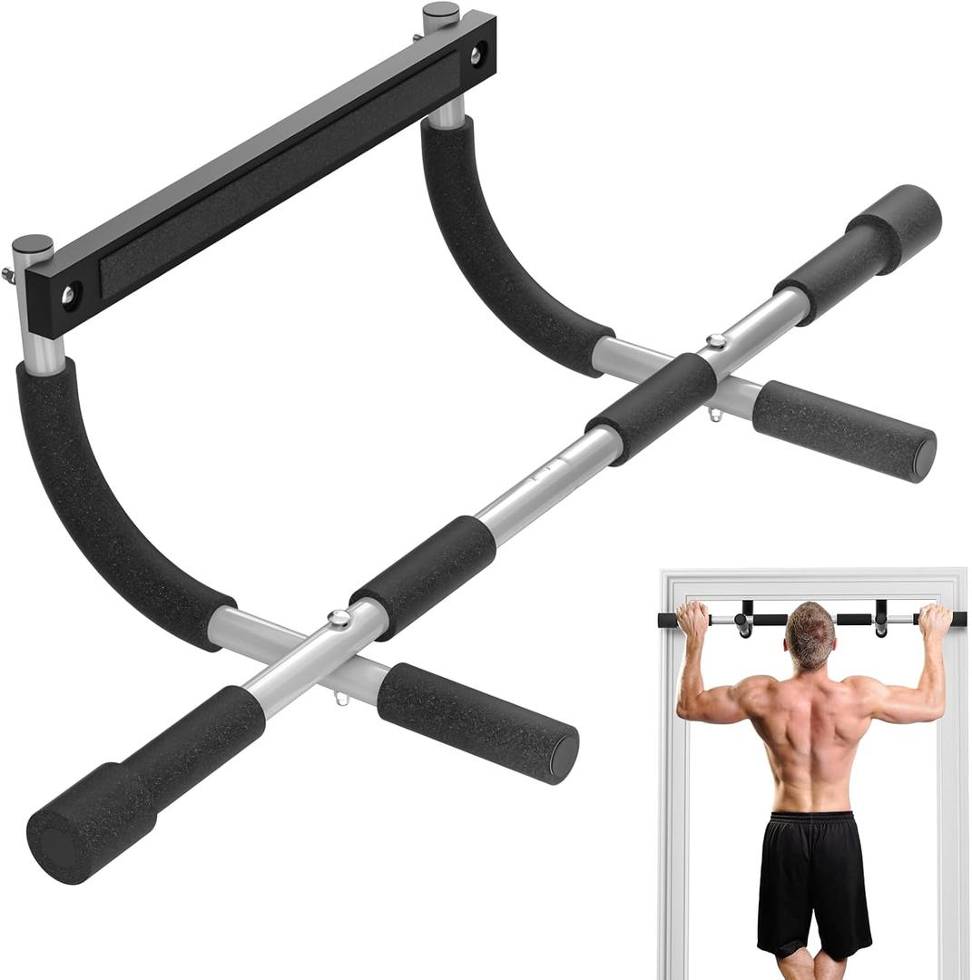 Pull Up Bar for Doorway, Portable Pull-up Bar for Strength Training, Body Fitness Workout Bar With Thickened Steel, Indoor Chin-Up Bar&Upper Body Workout Bar Fitness Trainer for Home and Gym