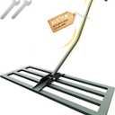 Lawn Leveling Rake -31.5''x11.8'' Heavy Duty Leveling Rake, Ergonomic Handle, Professional Ground Leveler for Yard, Soil, Grading, Gravel, Seeding, Do Not Hurt Turf, Save Effort