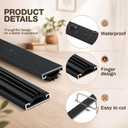 FoldTier 1 Pack Black 36 Inch Door Sweep for Bottom, Door Draft Stopper