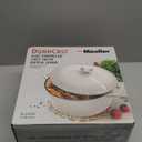 Mueller 6qt Enameled Cast Iron Dutch Oven, Heavy-Duty Casserole and Braiser Pan with Lid and Knob, Oven-Safe up to 500 F & Across All Cooktops, White